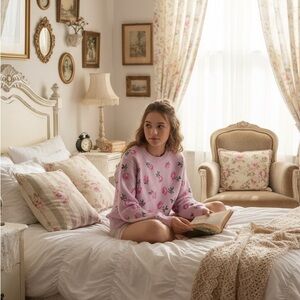 Saddle up Pink Rose Sweater